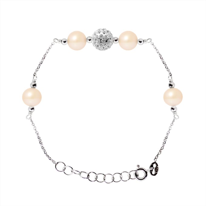 String Armband força en zoetwatercultuur kralen zilver 925