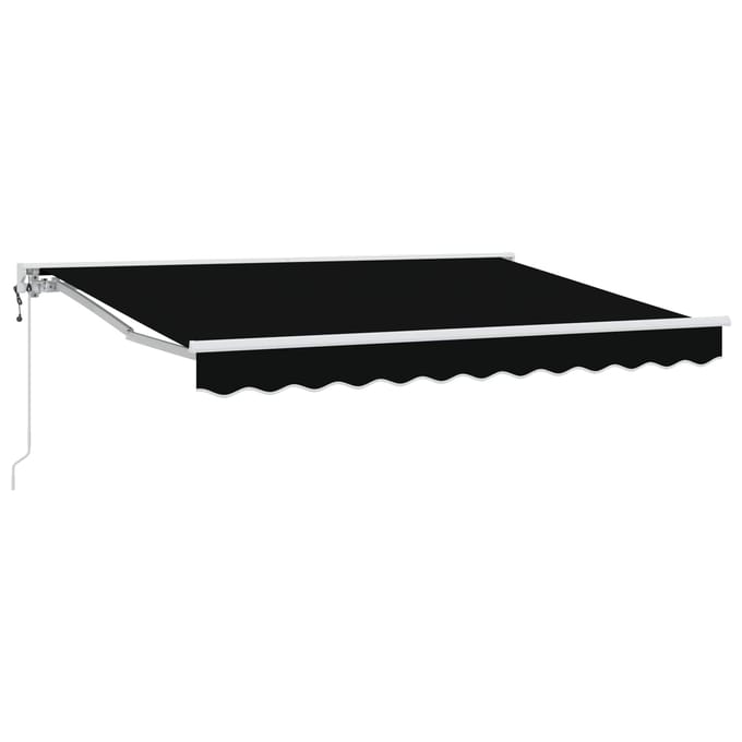 vidaXL - Elektrisch - Uitschuifbare - Zonneluifel - Zwart - 3,5 - x - 2,5 - m