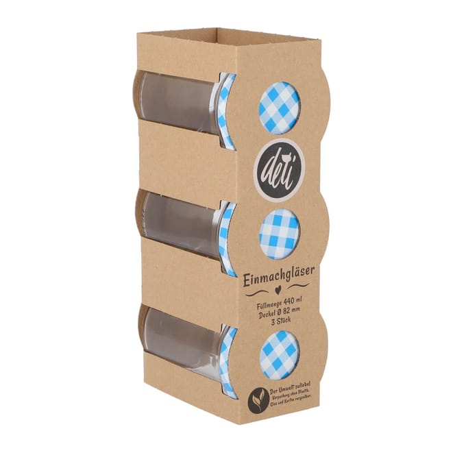 Jampot set 3 44 cl assorti.