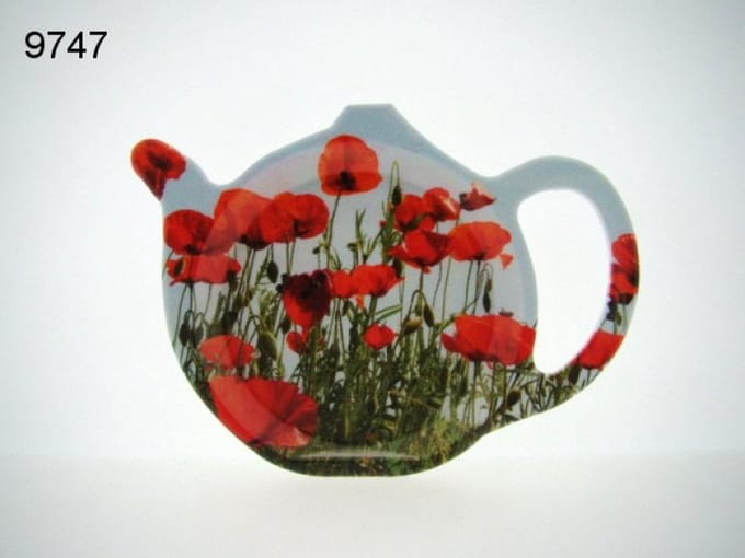 Geharo theetipje klaprozen – Melamine – 13 cm
