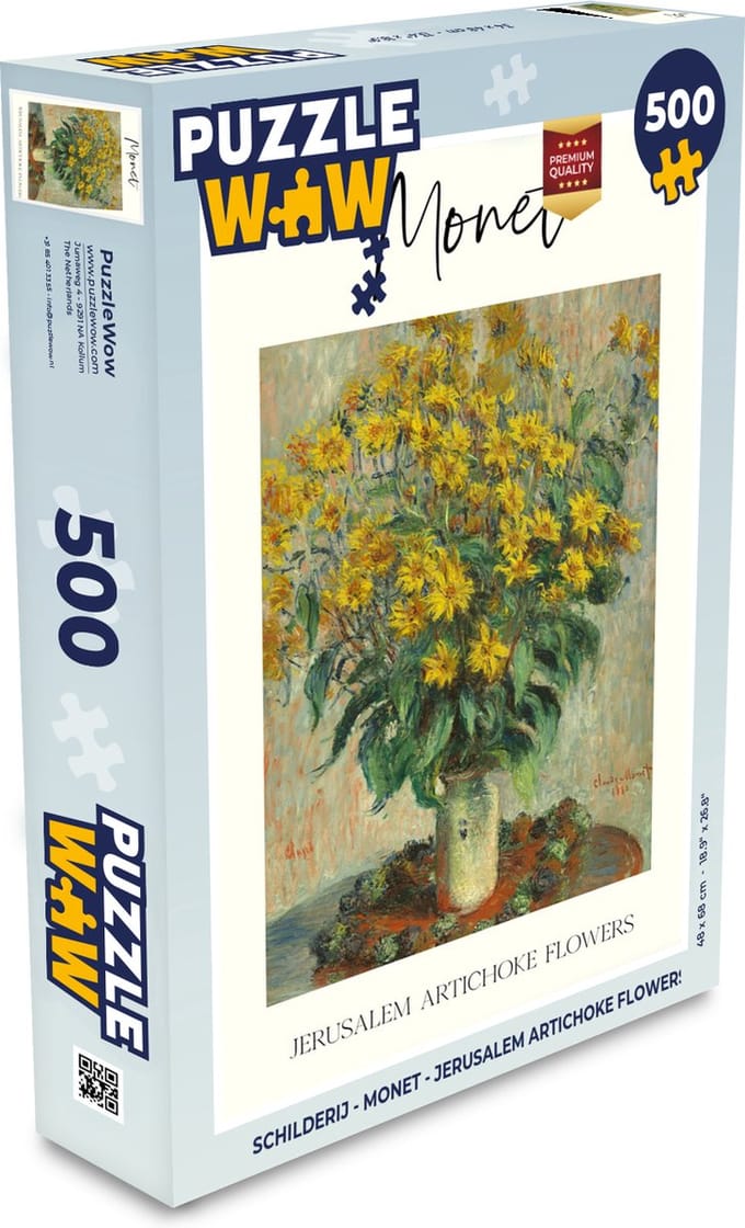 Puzzel Schilderij - Monet - Jerusalem artichoke flowers - Legpuzzel - Puzzel 500 stukjes