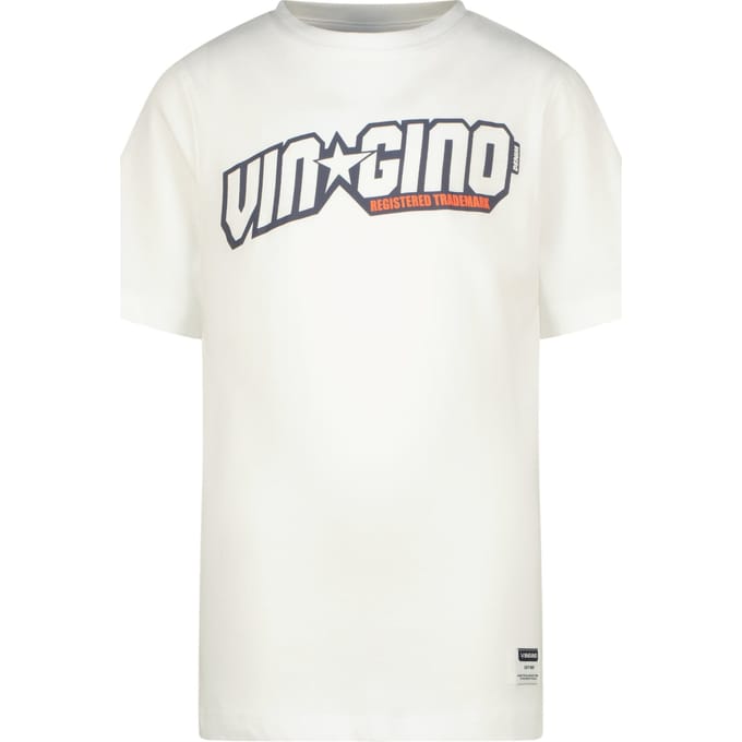 Vingino Basic-logo Real White Maat: 12 | T-Shirts Outlet | Unisex | Wit