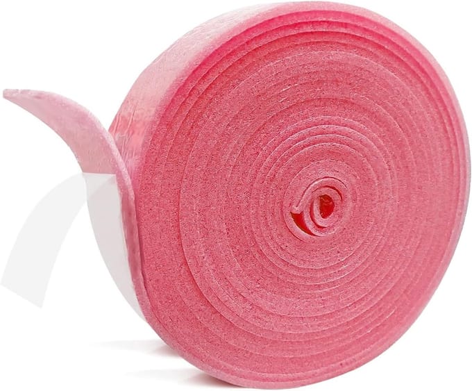 Isolatiestrip Rand - Afdektape Randisolatie - Ondergrond Isoleren - Sterke Viscositeit - 50 mm x 10 m - Roze