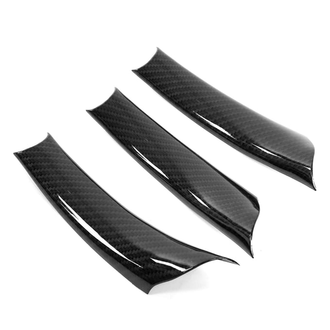 3 stuks Auto Deur Trekhandgreep Cover Koolstofvezel Stijl Vervanging voor X5 E70 2008‑2013 black