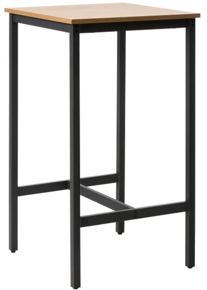 Bartafel Cesura vierkant eiken melamine - 60x60x105 cm - Statafel - hoge tafel