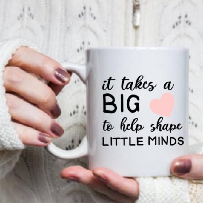 Beker - It takes a big heart to help shape little minds - cadeau