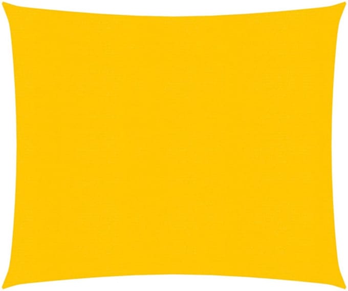 vidaXL - Zonnezeil - 160 - g/m² - 2x2 - m - HDPE - geel