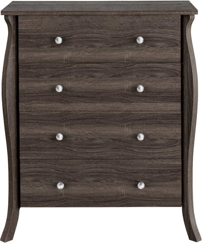 Ludwig-Commode - 4-laden - Grijs Eiken