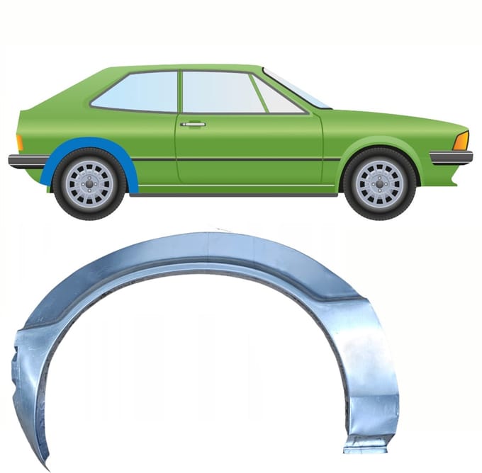 Reparatiepaneel achterspatbord voor Volkswagen Scirocco 1974-1981 / Rechts