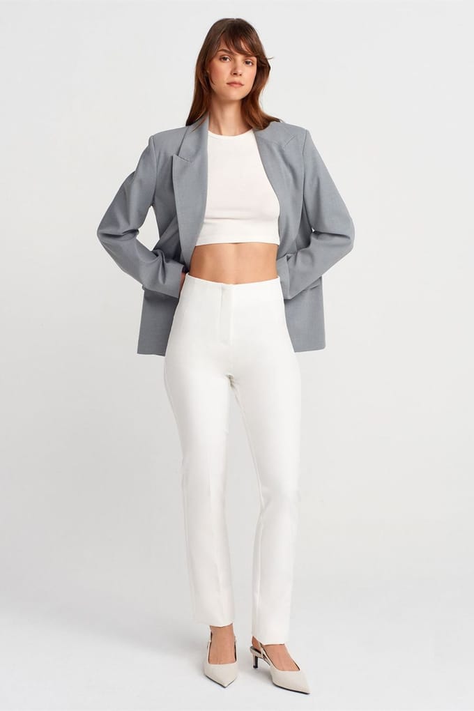 Hoge Taille Plooien Flared Broek