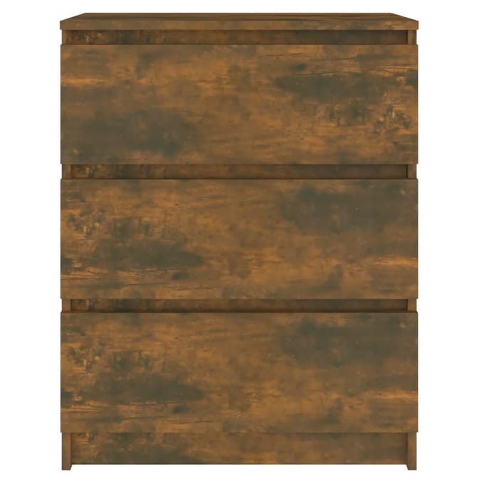 vidaXL - Dressoir - 60x35x76 - cm - bewerkt - hout - gerookt - eikenkleurig