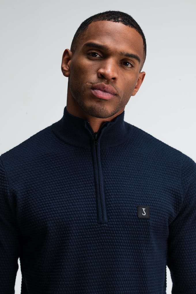 Butcher of Blue Structure Halfzip Alaska Blue Taglia: S | Maglioni a maglia Outlet | Uomo | Blu
