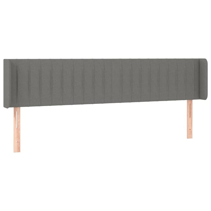 vidaXL - Hoofdbord - LED - 183x16x78/88 - cm - stof - donkergrijs