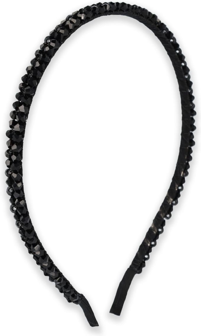 Lajetti Glitter Haarband Zwart - Skinny Diadeem