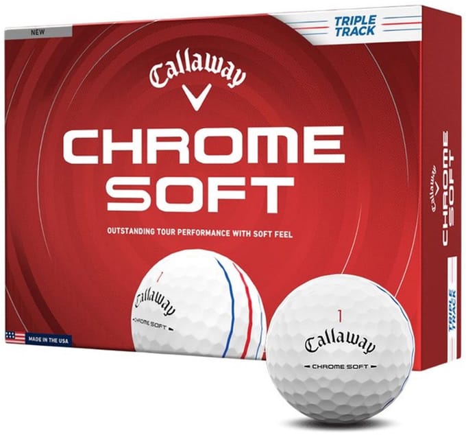 Callaway Chrome Soft Triple Track Golfballen 2026 - Wit - 12 Stuks