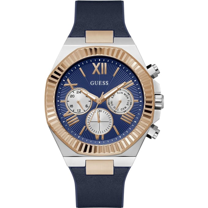 Guess Equity GW0791G2 Horloge - Overig - Blauw - Ø 44 mm