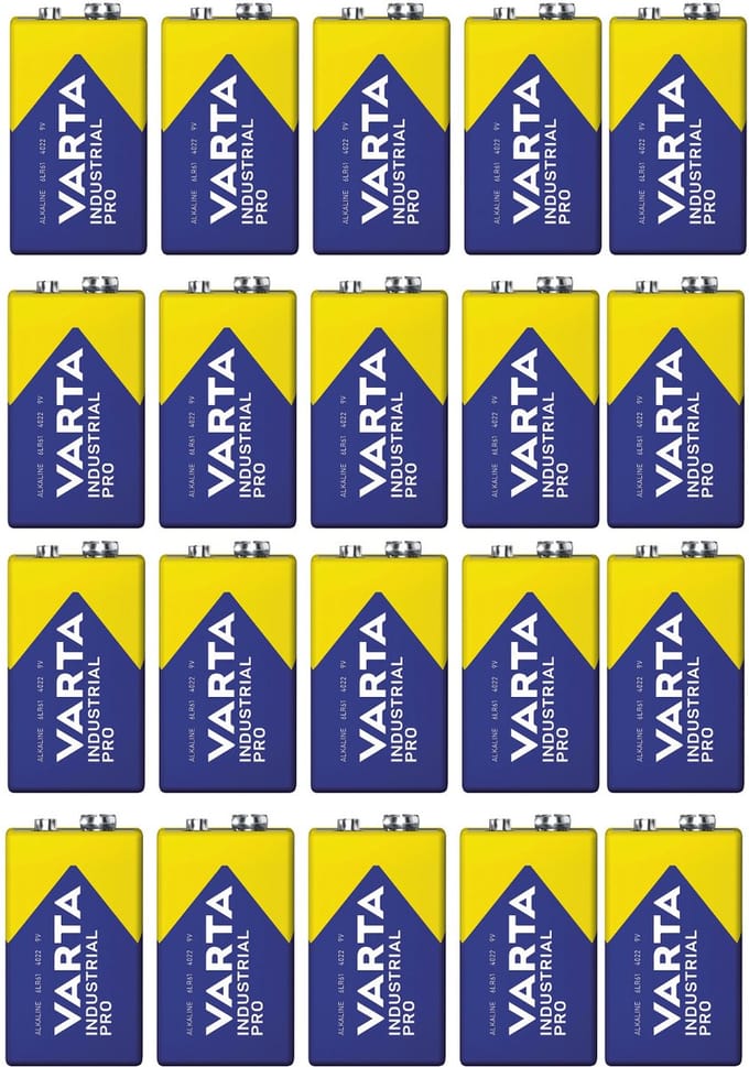 Varta - R9V R-9 6LR61 9V R-9 alkalinebatterijen - 20 stuks