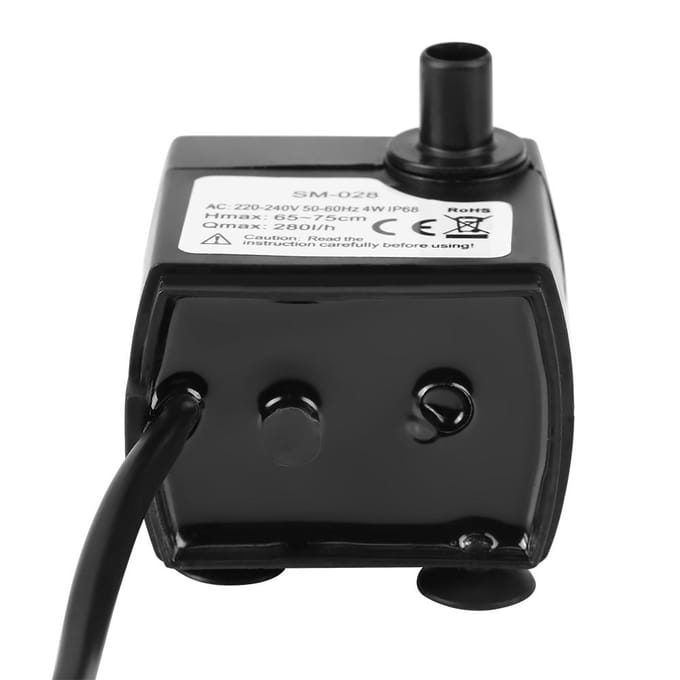 Mini Ultra Stille Dompelwaterpomp Visvijver Aquarium Tank Fontein  (-) black