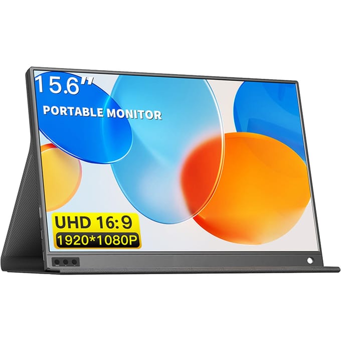 15,6-inch Draagbare Monitor 1080P IPS-Scherm Externe Display Uitgebreide Monitor Compatibel met zwart