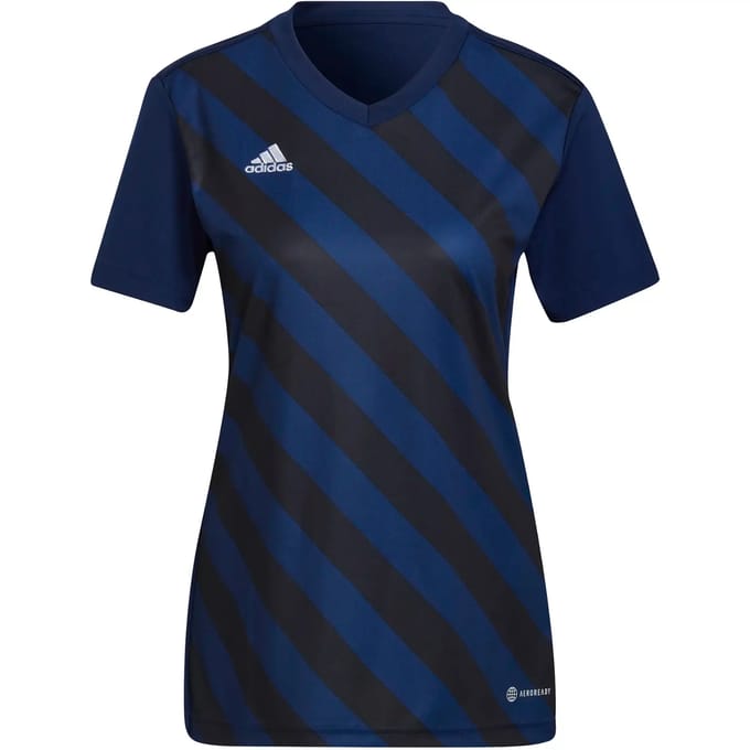 adidas Performance Entrada 22 Graphic Voetbalshirt - Dames - Blauw - 2XS