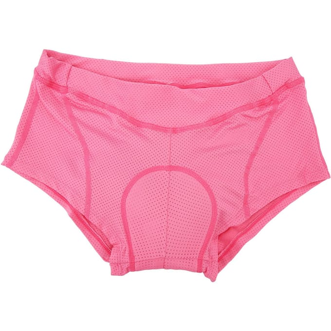 Dames Buitenfietsen Ondergoed Zacht Elastisch Ademend Mesh 3D Siliconen Gevoerd Fiets Ondergoed 2XL pink