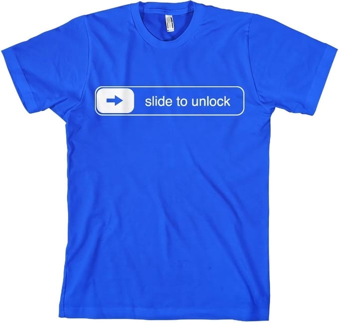 Hybris Slide To Unlock T-shirt blauw