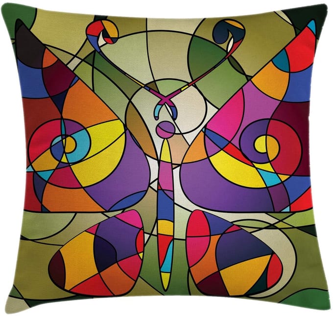 ABAKUHAUS – Kussenhoes 50x50 cm – Dubbelzijdig bedrukt – Multicolor