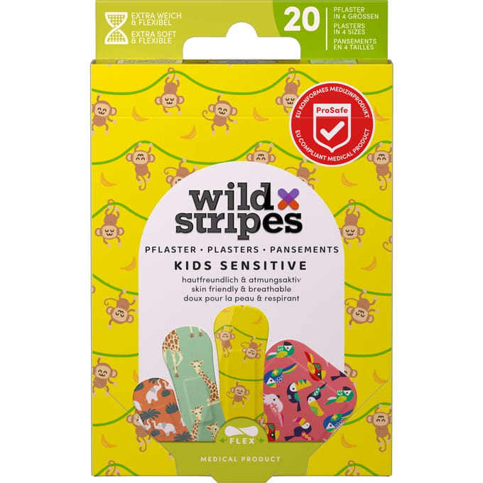Wild Stripes Kids Sensitive Jungle Vibe 20 st