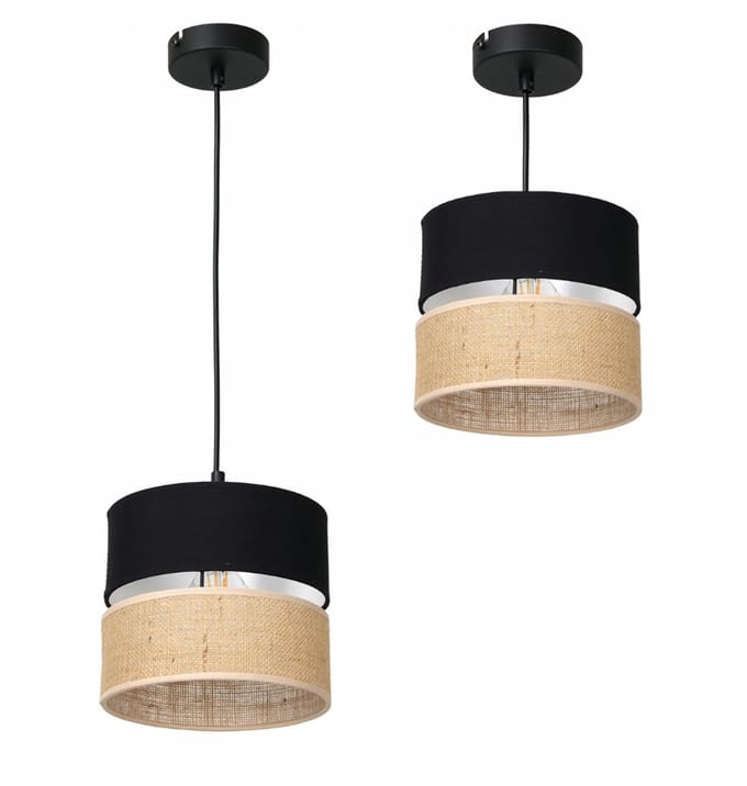 Scandinavische Boho Justice Hanglamp Duo - Naturel
