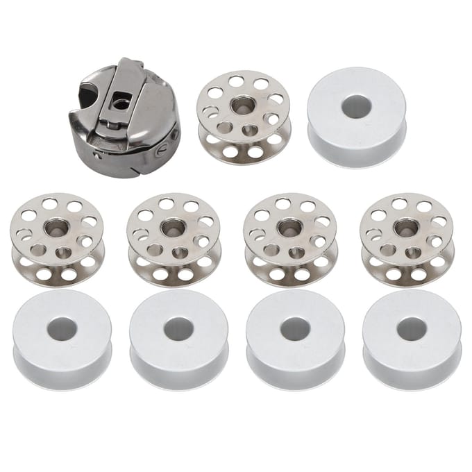10 Stuks Spoel Spoelhuis Metalen Spoel Transportvoet Industriële Naaimachine Accessoires white