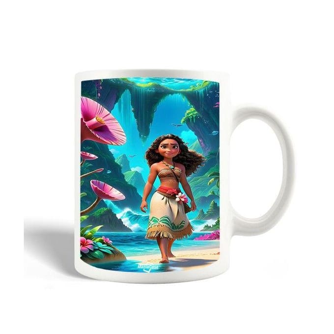 Mug en Céramique Vaiana Art Anime noir