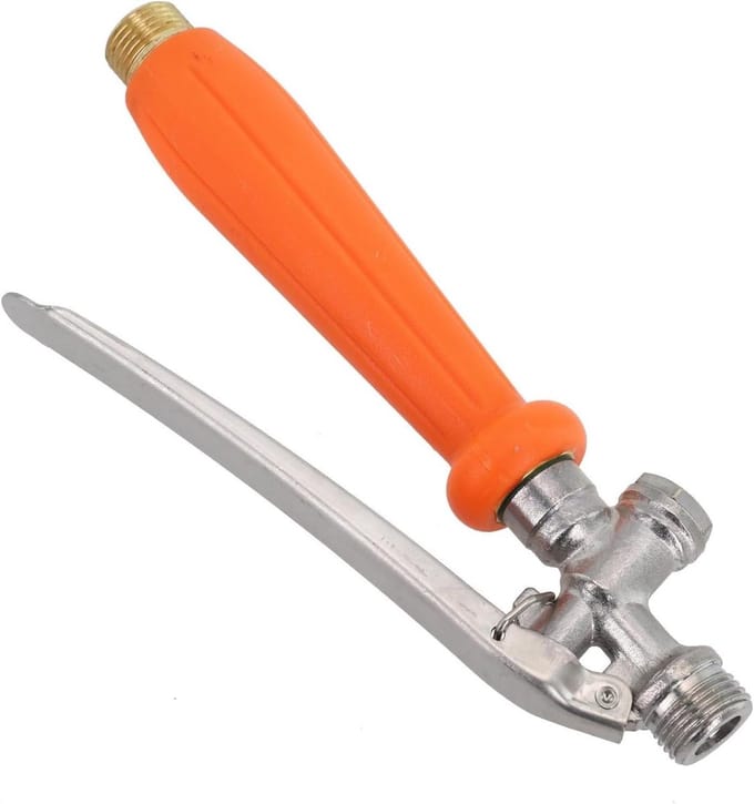Messing Sproeier Handvat - Verstelbare Nozzle - Tuin Water Geven - Solide Messing Constructie - 18 cm - Rood