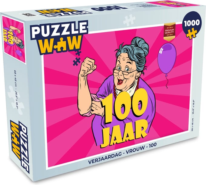 Puzzel Verjaardag - Vrouw - 100 - Legpuzzel - Puzzel 1000 stukjes volwassenen