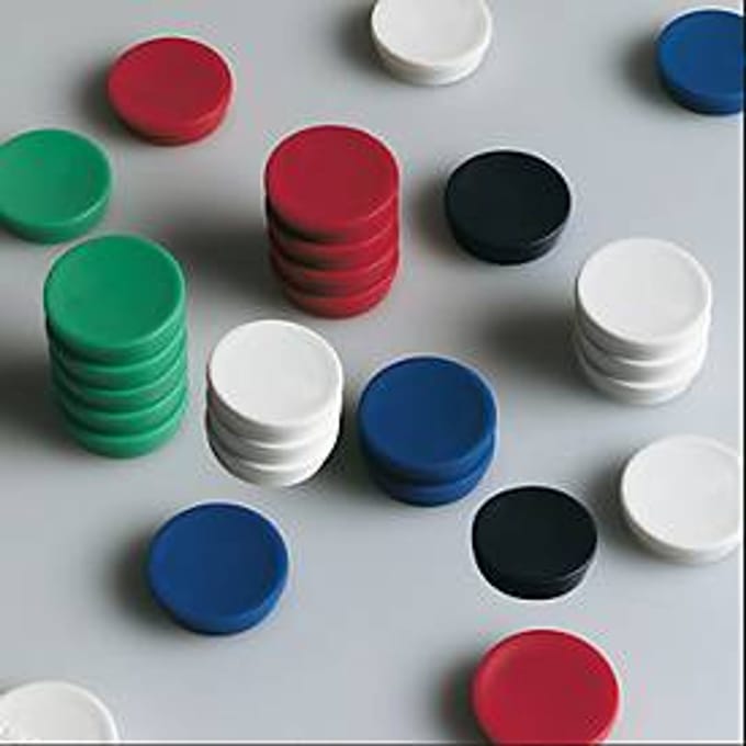 Krasbestendige magneten Legamaster, 10 stuks, zwart