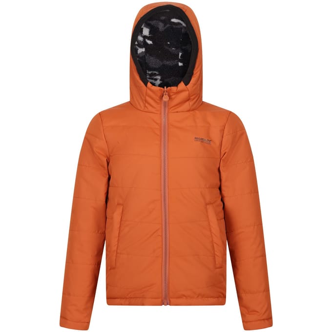 Regatta Kinder/Kinder Kyrell Camo Omkeerbaar Jasje (Gebrand Koper/Zwart)