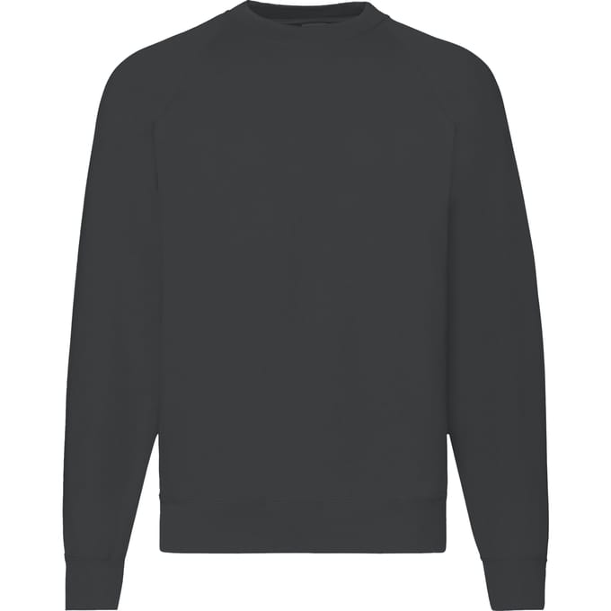 Fruit Of The Loom Heren Raglan Mouwen Belcoro® Sweatshirt (Licht Grafiet)