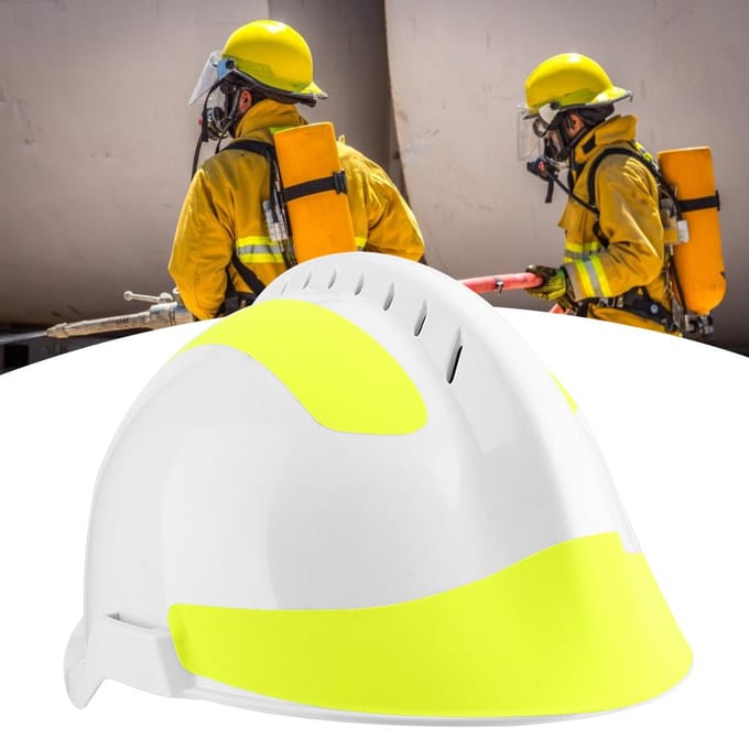 Brandweerman Veiligheidshelmen Anti-impact Beschermende Werkplek Noodredding Bouwhelm yellow