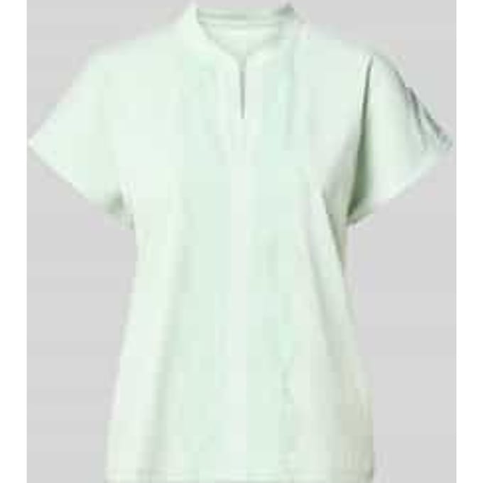 Regular fit blouse van katoenmix met kant
