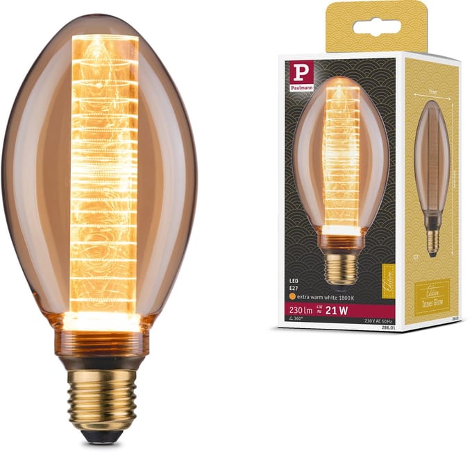 Inner Glow Edition LED-gloeilamp Binnenkolf ringpatroon E27 230V 230lm 4W 1800K Goud