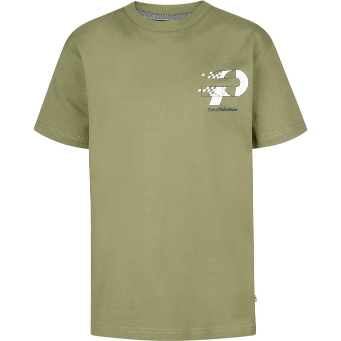 Petrol Industries - Jongens Artwork T-shirt Oceancrest - Groen - Maat 104