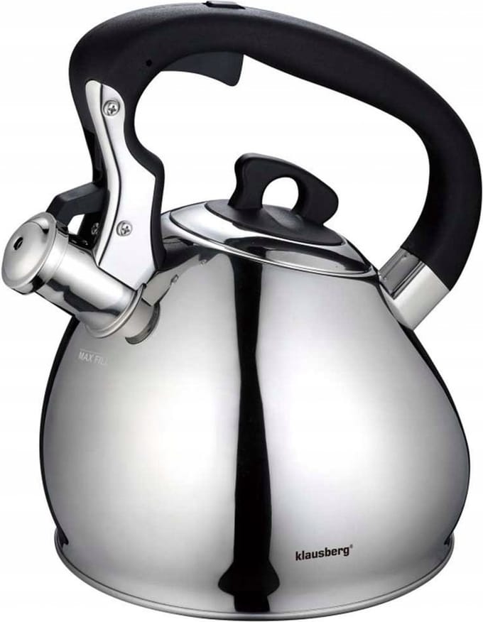 Klausberg 7512 - Fluitketel - RVS - 3 liter