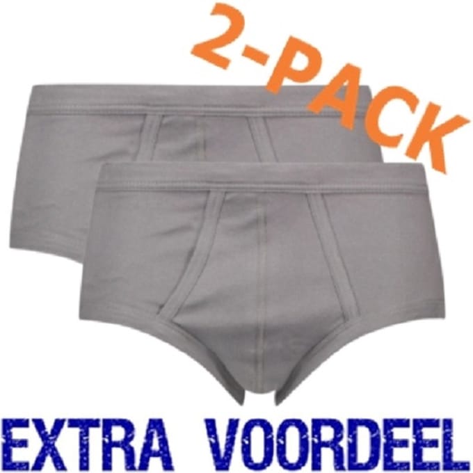 Beeren heren slip - maat XXL - 2-pack - steel grey