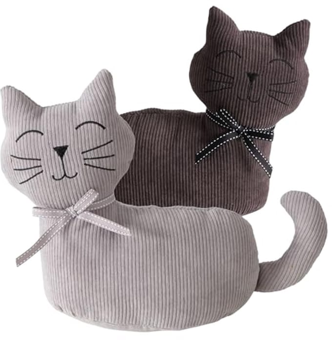 Decoratieve deurstopper set van 2 katten - deurhouder raambuffer
