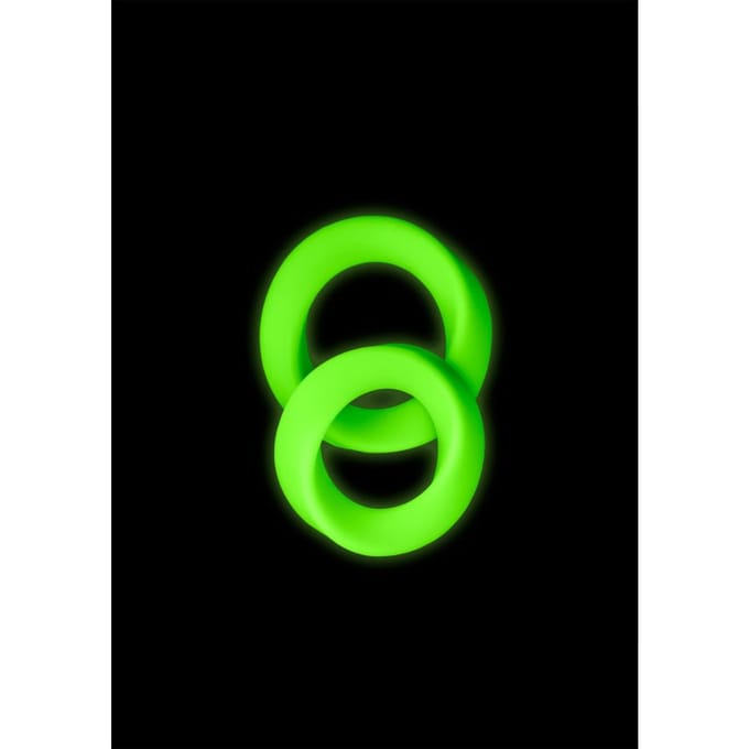 Shots - Ouch! Cockringset - 2 Stuks neon green