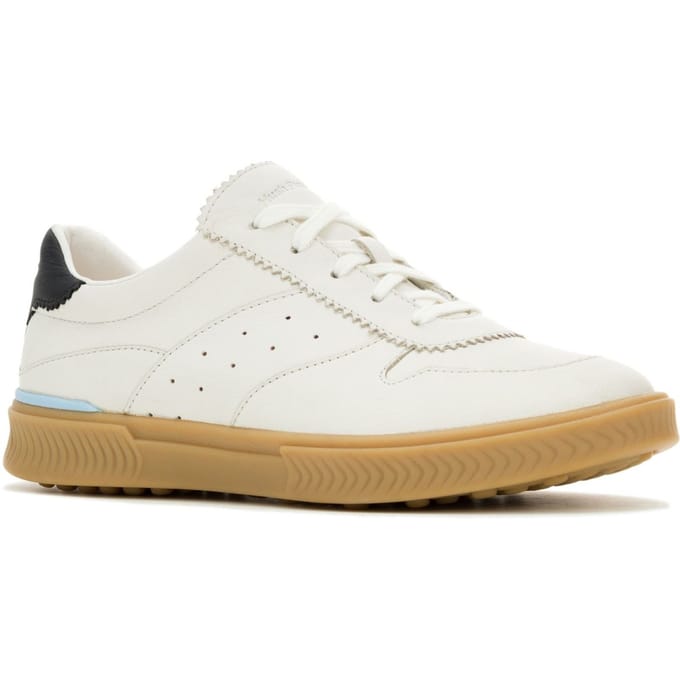 Hush Puppies Mae Leer Dames Witte Sneakers