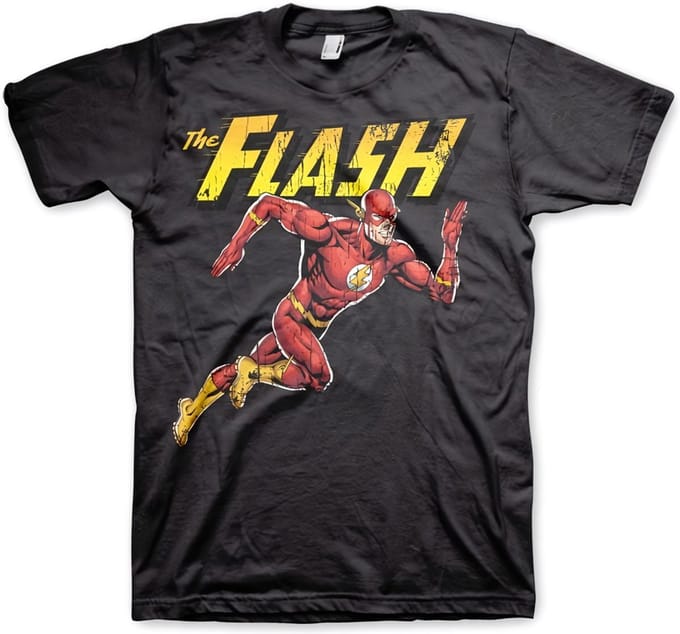 DC Comics The Flash Heren Tshirt -M- Running Zwart