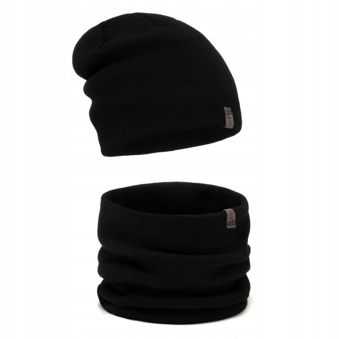 Alur Serie - Zwart Mannenensemble - Beanie en Sjaal