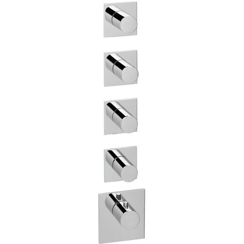 Herzbach LOGIC XL 4 colour set for universal thermostat modulewith 4 square panels 11.524010.1.01