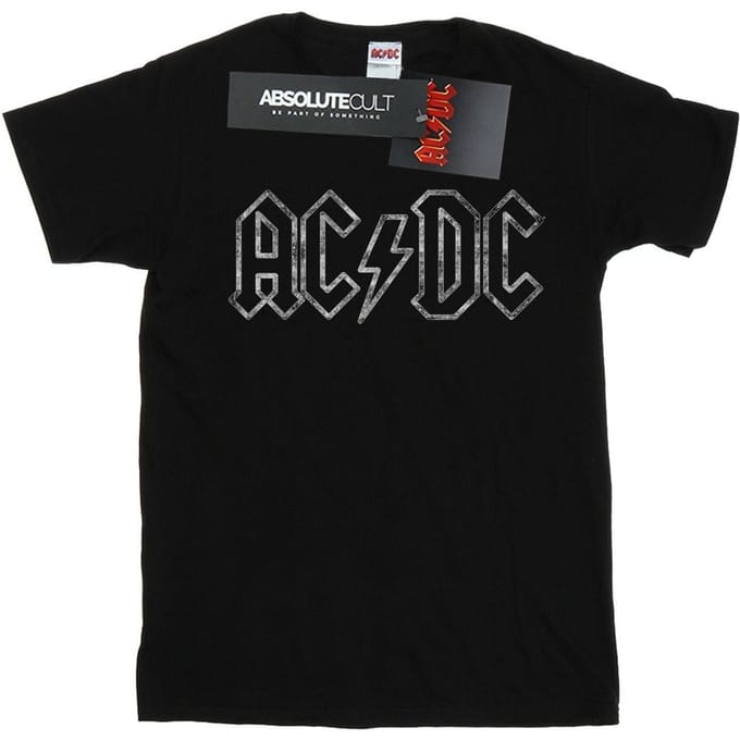 AC/DC Jongens Jagged Logo T-Shirt (Zwart)