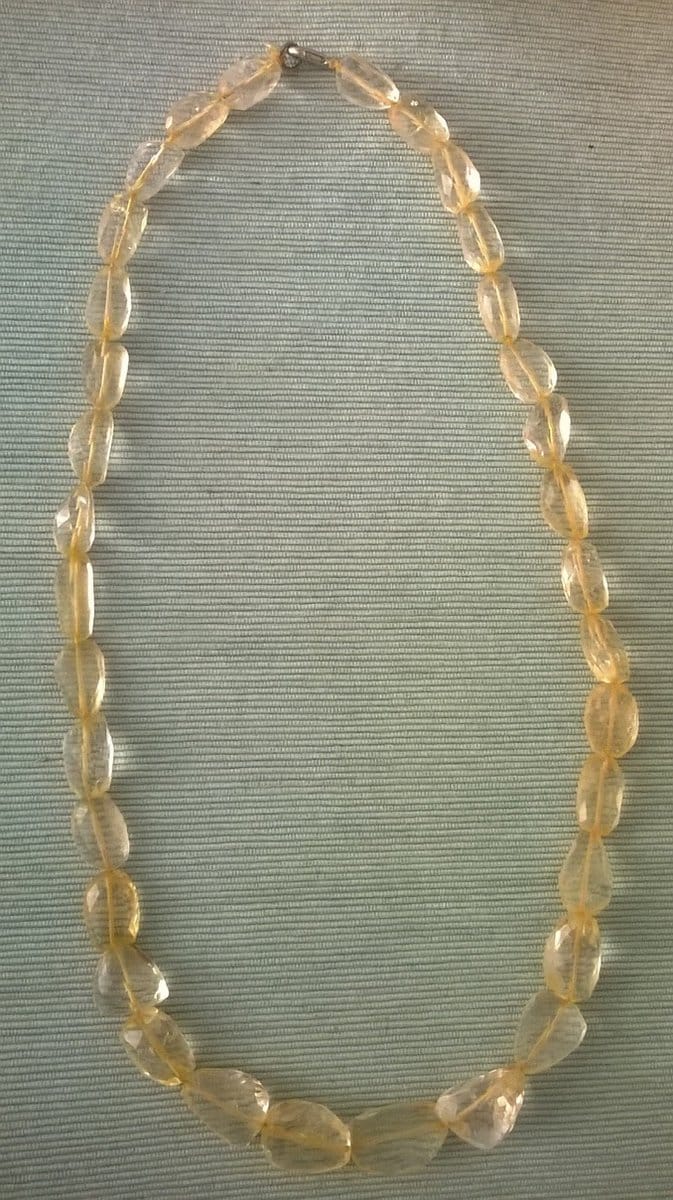 Gemstones-halssnoer Citrien facetgeslepen ovale stenen, 393ct